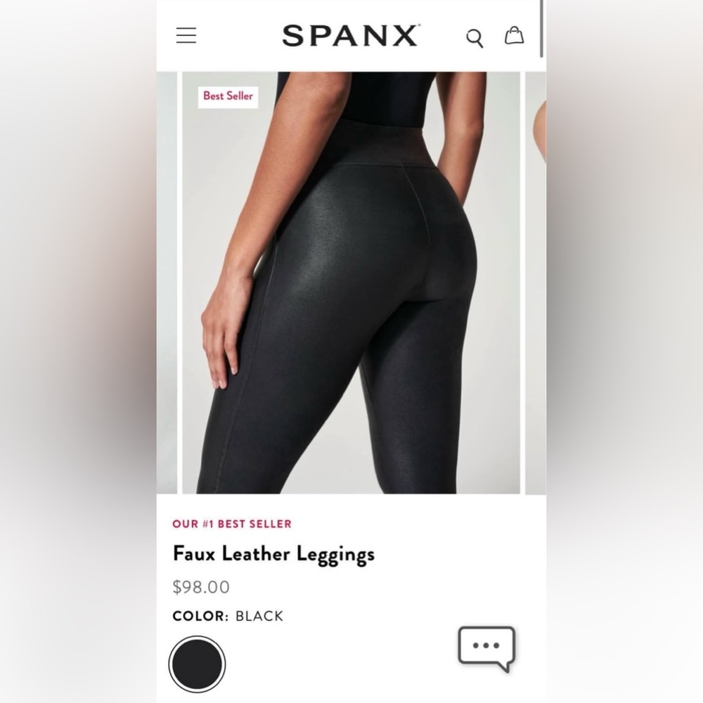 Spanx faux leather leggings. New with tags. Size small